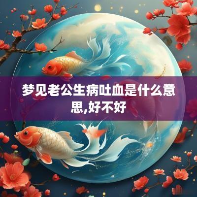 梦见老公生病吐血是什么意思,好不好
