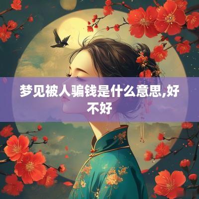 梦见被人骗钱是什么意思,好不好