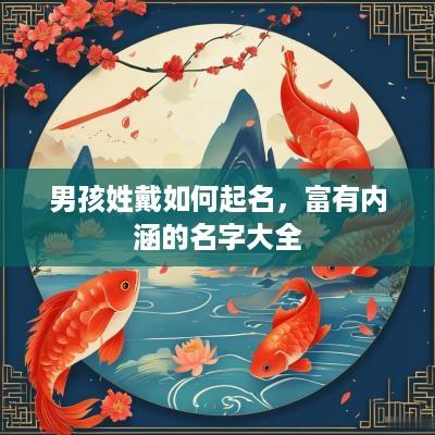 男孩姓戴如何起名，富有内涵的名字大全