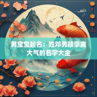 男宝宝起名：姓邓男孩豪爽大气的名字大全