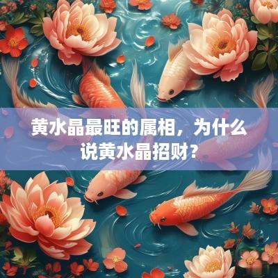 黄水晶最旺的属相，为什么说黄水晶招财？