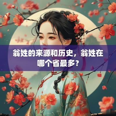 翁姓的来源和历史，翁姓在哪个省最多？
