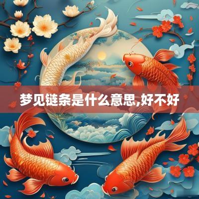 梦见链条是什么意思,好不好