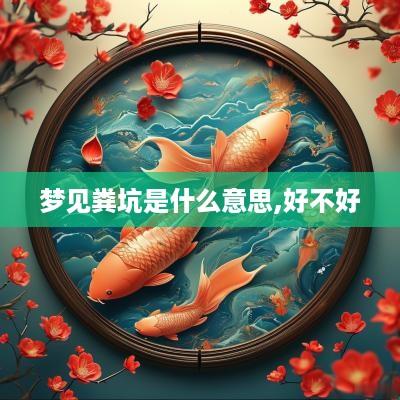 梦见粪坑是什么意思,好不好