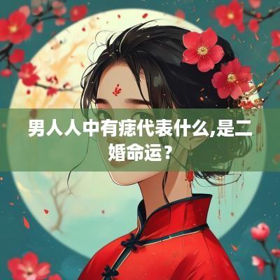 男人人中有痣代表什么,是二婚命运？