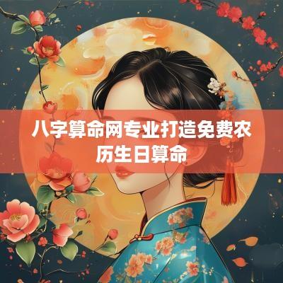 八字算命网专业打造免费农历生日算命