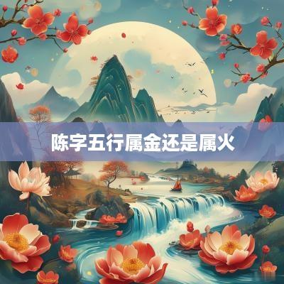 陈字五行属金还是属火