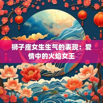 狮子座女生生气的表现：爱情中的火焰女王