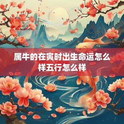 属牛的在寅时出生命运怎么样五行怎么样