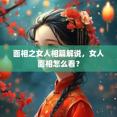 面相之女人相篇解说，女人面相怎么看？