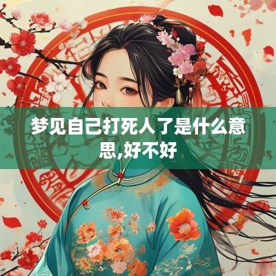 梦见自己打死人了是什么意思,好不好