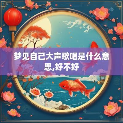 梦见自己大声歌唱是什么意思,好不好