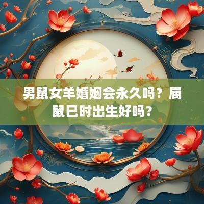 男鼠女羊婚姻会永久吗？属鼠巳时出生好吗？
