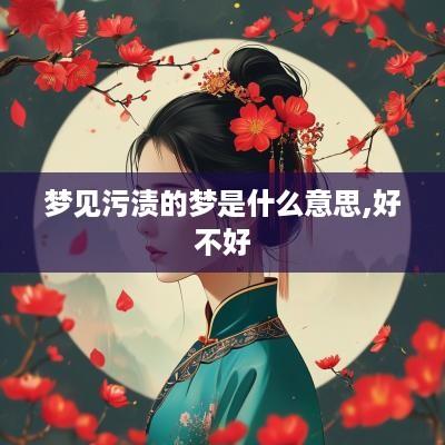 梦见污渍的梦是什么意思,好不好