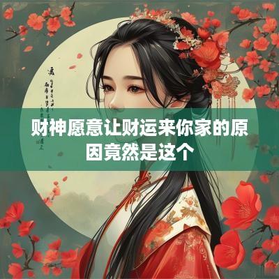 财神愿意让财运来你家的原因竟然是这个