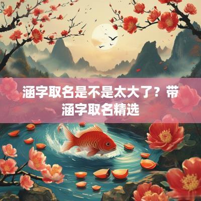 涵字取名是不是太大了？带涵字取名精选