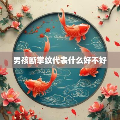 男孩断掌纹代表什么好不好