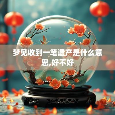 梦见收到一笔遗产是什么意思,好不好