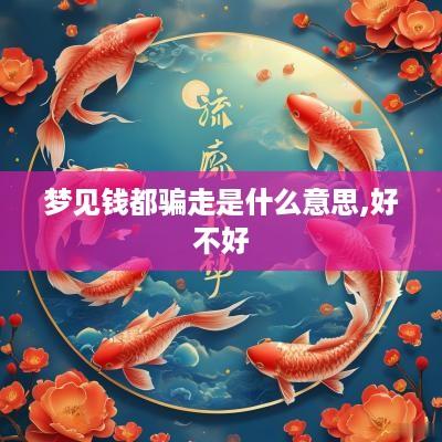 梦见钱都骗走是什么意思,好不好