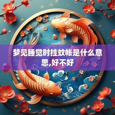 梦见睡觉时挂蚊帐是什么意思,好不好