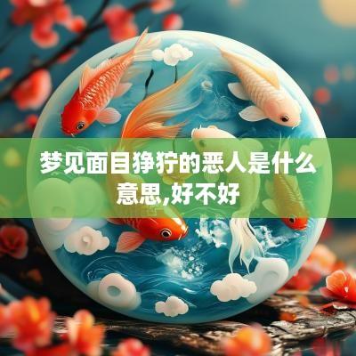 梦见面目狰狞的恶人是什么意思,好不好