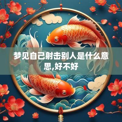 梦见自己射击别人是什么意思,好不好