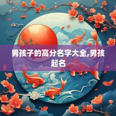 男孩子的高分名字大全,男孩起名