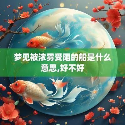梦见被浓雾受阻的船是什么意思,好不好