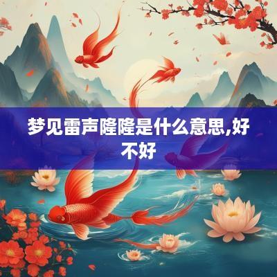 梦见雷声隆隆是什么意思,好不好