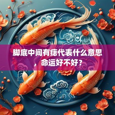 脚底中间有痣代表什么意思，命运好不好？