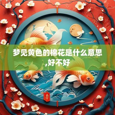 梦见黄色的棉花是什么意思,好不好