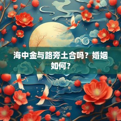 海中金与路旁土合吗？婚姻如何？