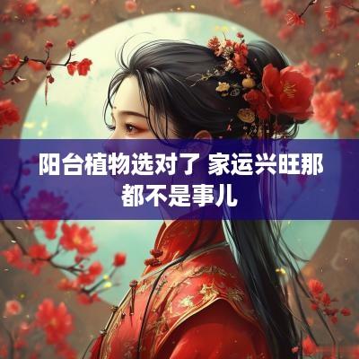 阳台植物选对了 家运兴旺那都不是事儿