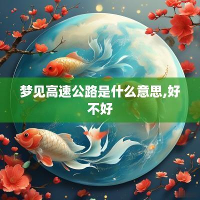 梦见高速公路是什么意思,好不好