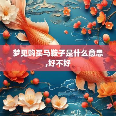 梦见购买马鞍子是什么意思,好不好