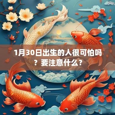 1月30日出生的人很可怕吗？要注意什么？