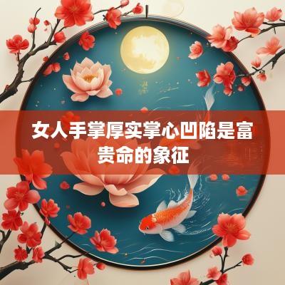 女人手掌厚实掌心凹陷是富贵命的象征