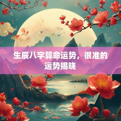 生辰八字算命运势，很准的运势揭晓