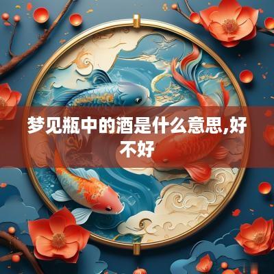 梦见瓶中的酒是什么意思,好不好