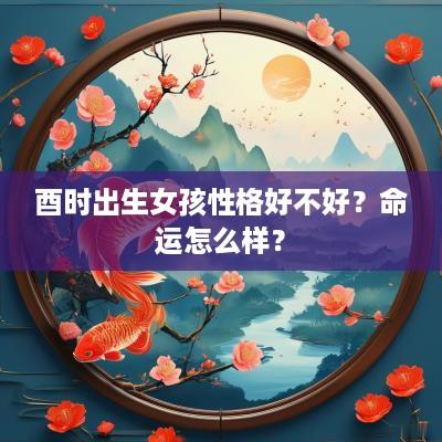 酉时出生女孩性格好不好？命运怎么样？