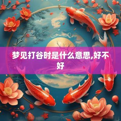 梦见打谷时是什么意思,好不好