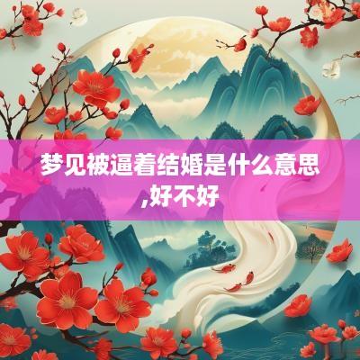 梦见被逼着结婚是什么意思,好不好