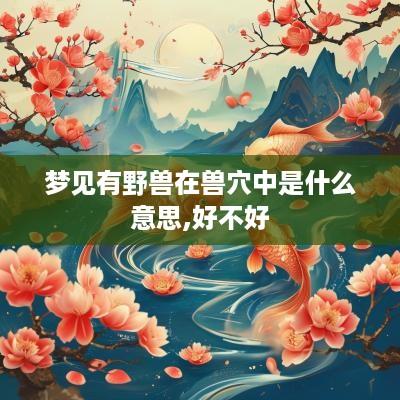 梦见有野兽在兽穴中是什么意思,好不好