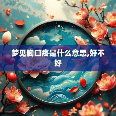 梦见胸口疼是什么意思,好不好