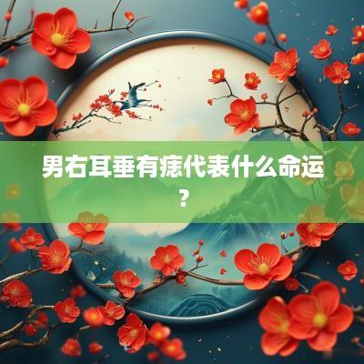 男右耳垂有痣代表什么命运？