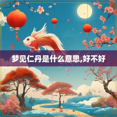 梦见仁丹是什么意思,好不好