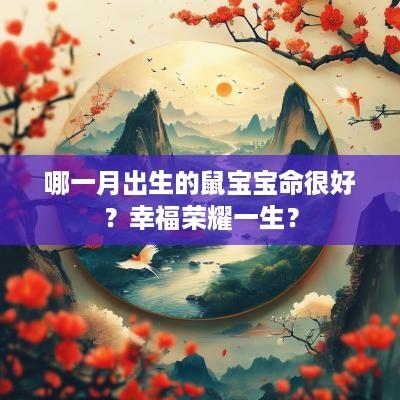 哪一月出生的鼠宝宝命很好？幸福荣耀一生？