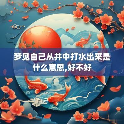 梦见自己从井中打水出来是什么意思,好不好