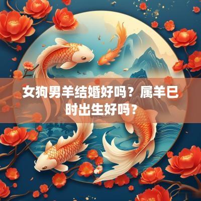 女狗男羊结婚好吗？属羊巳时出生好吗？