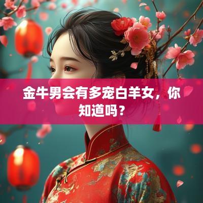 金牛男会有多宠白羊女，你知道吗？